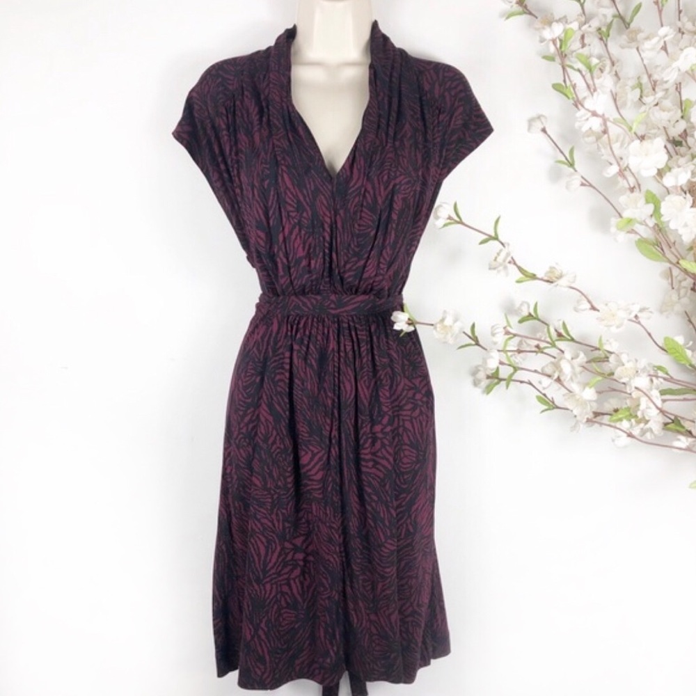 French Connection Belted Printed Shiraz Dress